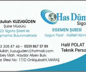 Has Dünya Egemen Si̇gorta Acentesi̇